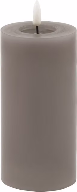 Love Lace Grey LED Wax Pillar Candle with Melt Effect – 1