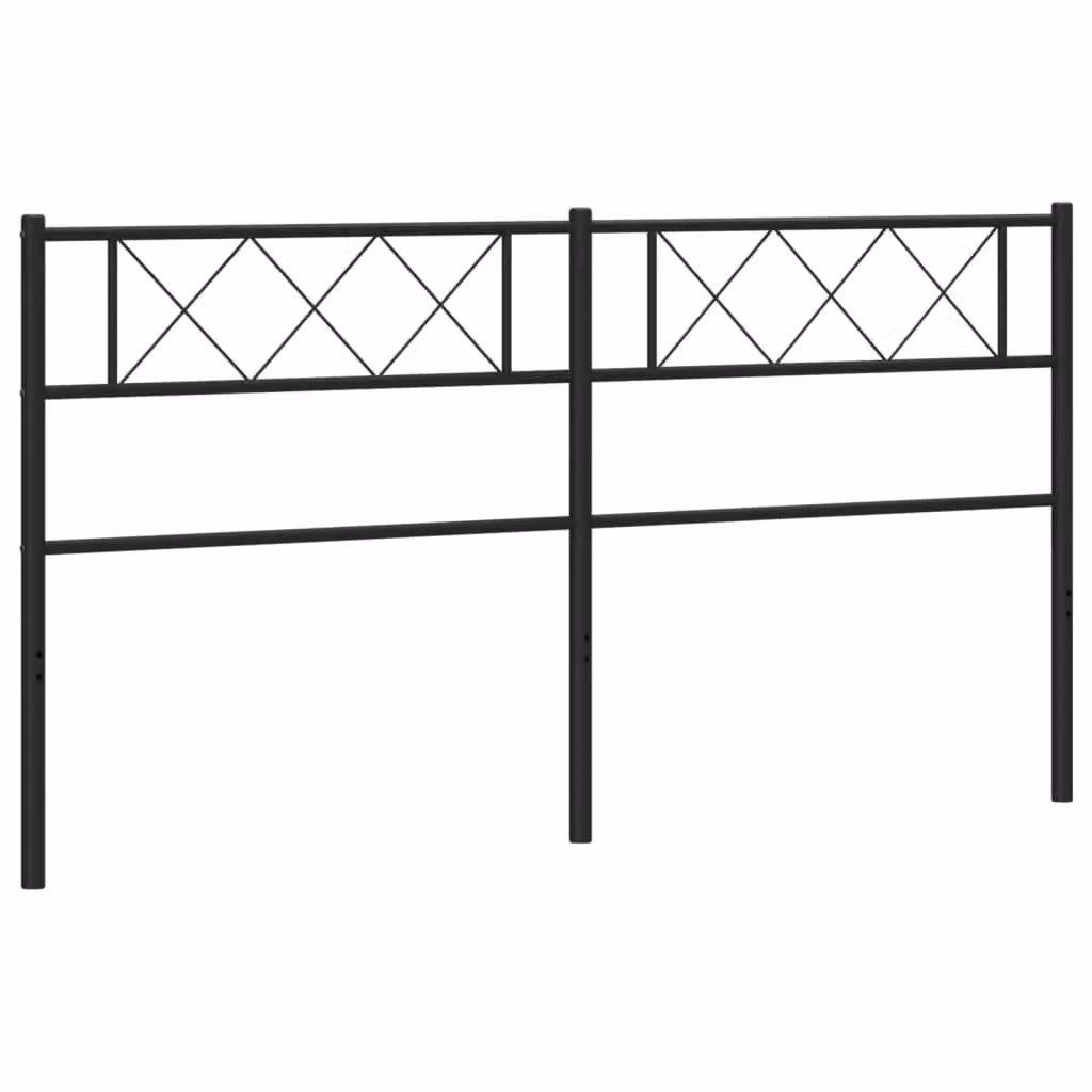 Berkfield Home Classic Metal Headboard in Black, 180 cm – 2