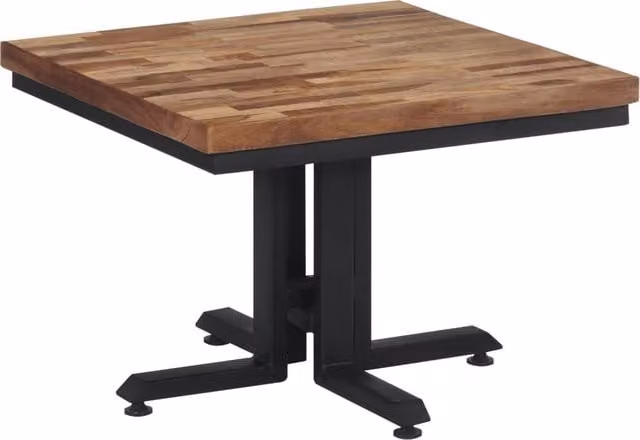 Berkfield Home Brown Solid Reclaimed Teak Coffee Table, W/D/H: 55 x 55 x 40 cm