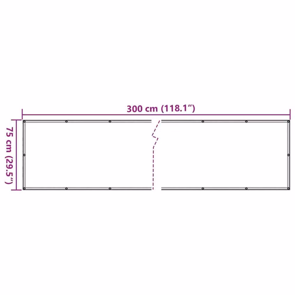 Berkfield Home Balcony Screen in Anthracite and Black, W: 75 cm, H: 300 cm – 5