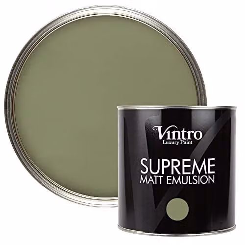 Vintro Luxury Matt Emulsion Multi Surface Paint in ChiffChaff Green, 2.5 L – 1