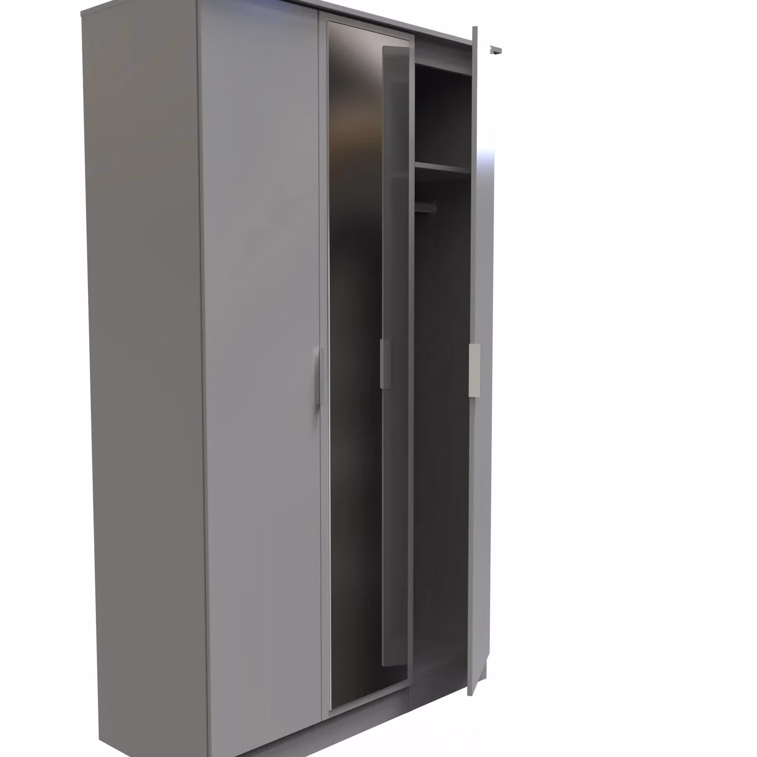 Ready Assembled 2 U Dover Triple Mirror Wardrobe in Dark Grey – 3