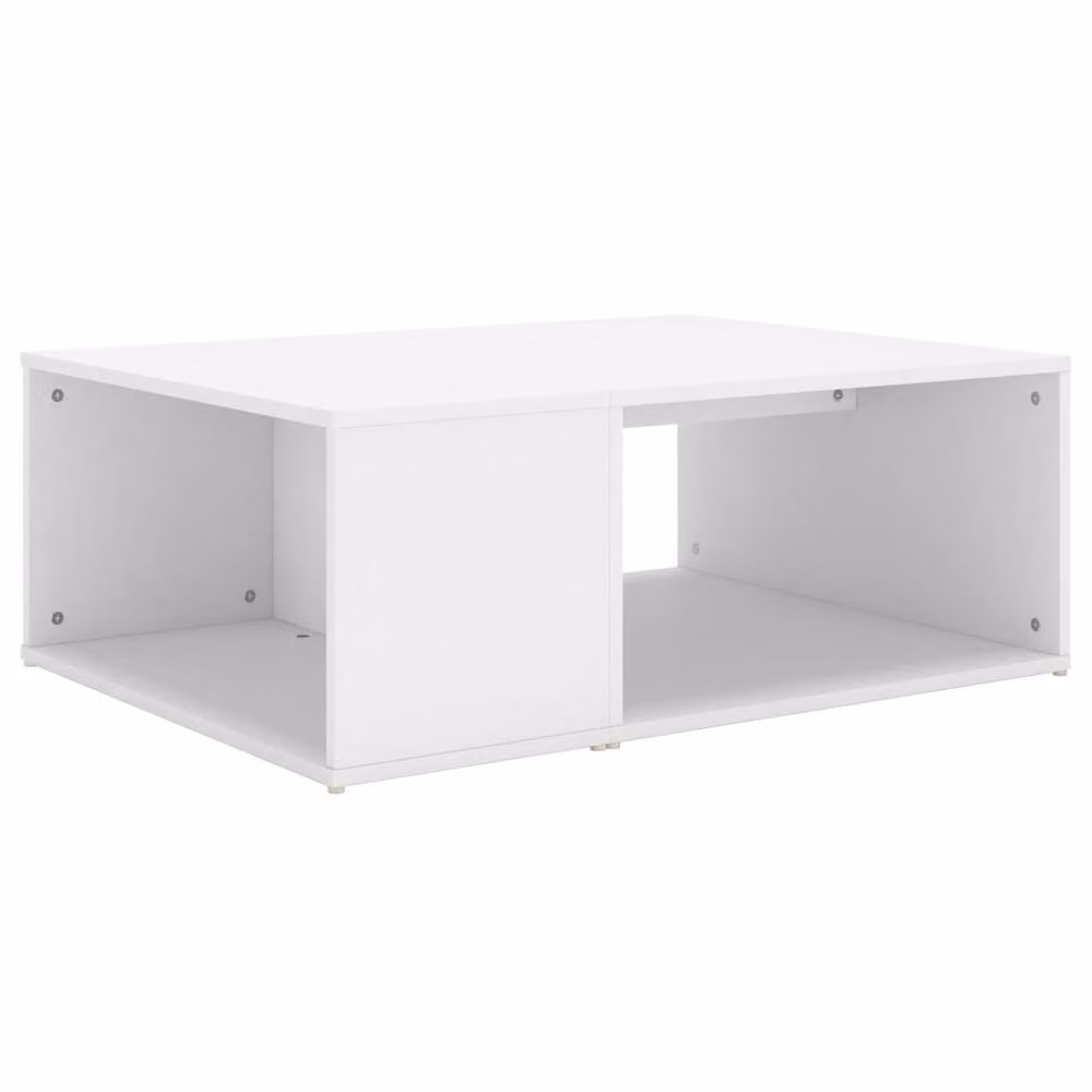 Berkfield Home Modern White Rectangular Coffee Table in Matt MDF, W/D/H: 90 x 67 x 33 cm – 2