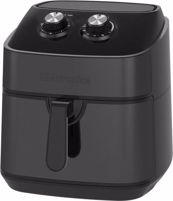EMtronics 9 Litre Manual Single Basket Air Fryer in Black