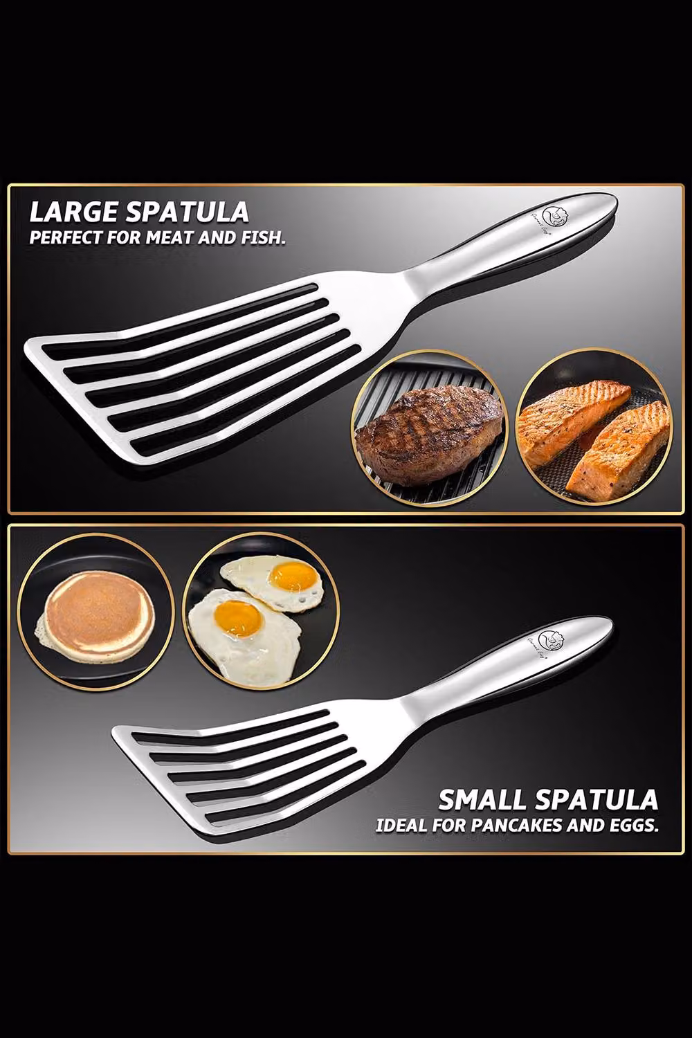 Gourmet Easy Set of 2 Stainless Steel Spatulas in Silver – 2