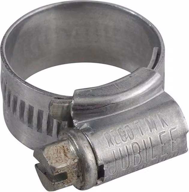 Jubilee Zinc Plated Steel Hose Clip in Metallic Silver