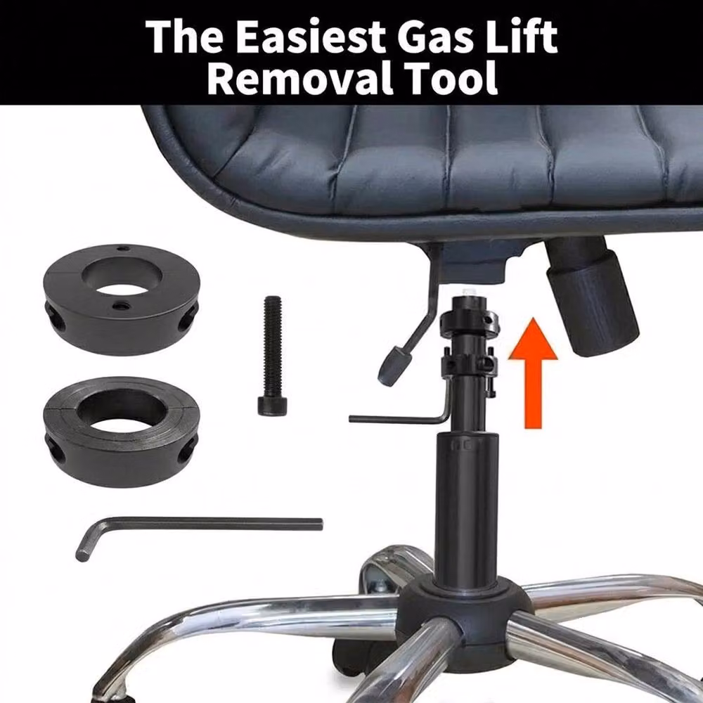 SPETLEK Universal Chair Gas Strut Cylinder Removal Tool Kit and Piston Extractor, Black – 3