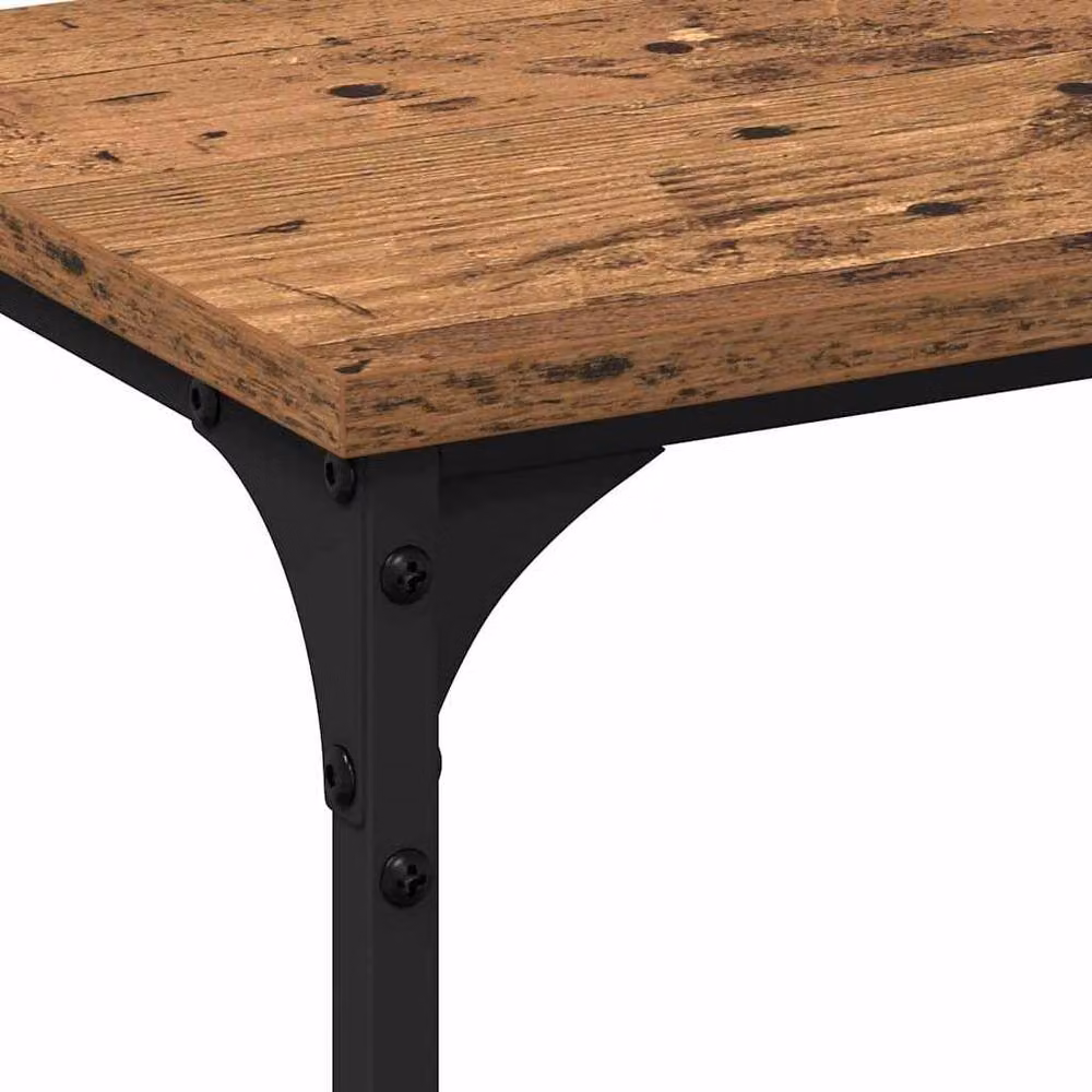 Berkfield Home Spacious Rustic Console Table in Brown, W/D/H: 200 x 29 x 75 cm – 3