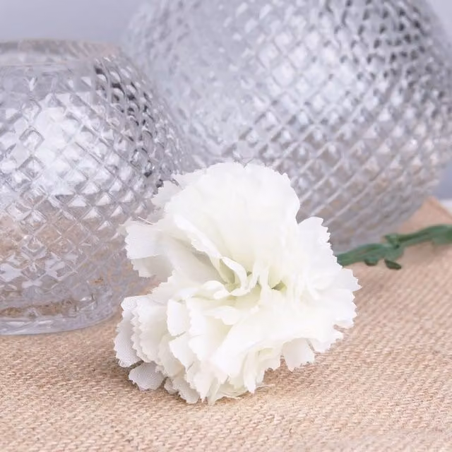 Kingsbury Gifts White Artificial Silk Single Carnation