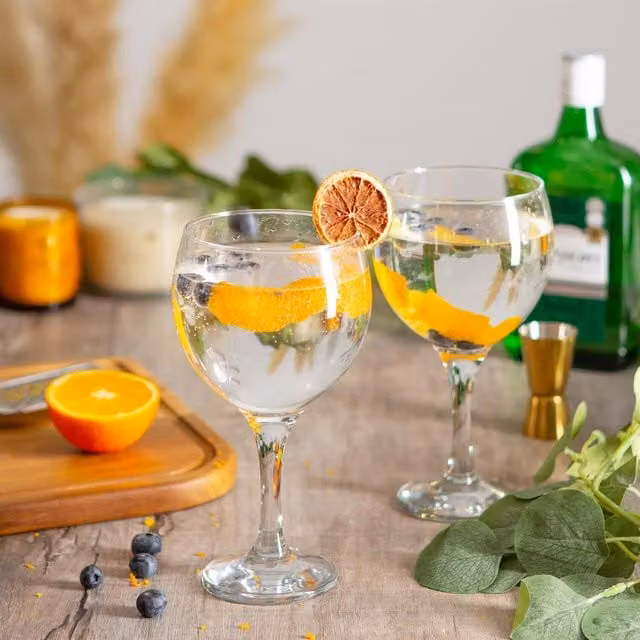 LAV Misket Gin Balloon Wine Glasses, 645 ml, Clear, Pack of 12