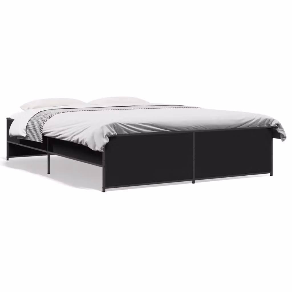 Berkfield Home Bed Frame in Black, W/D/H: 140 x 200 cm – 2