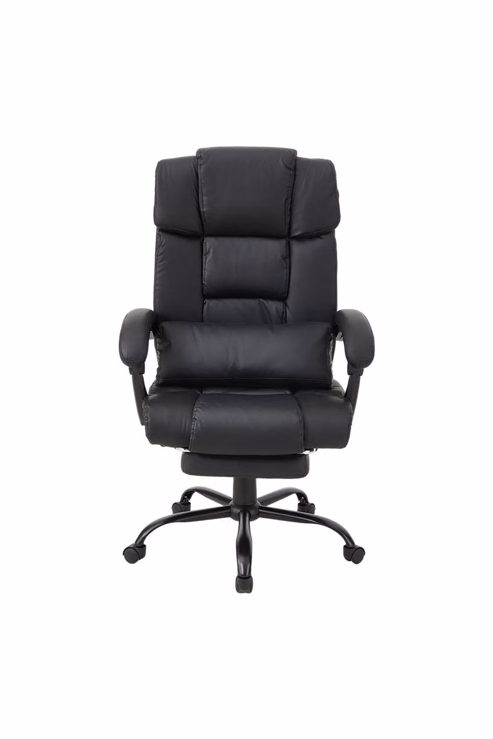 Living and Home Ergonomic Executive Office Chair in Black Synthetic Leather with Headrest and Armrests – 3