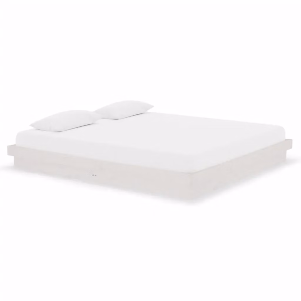 Berkfield Home Super King Solid Wood Pine Bed Frame in White – 2