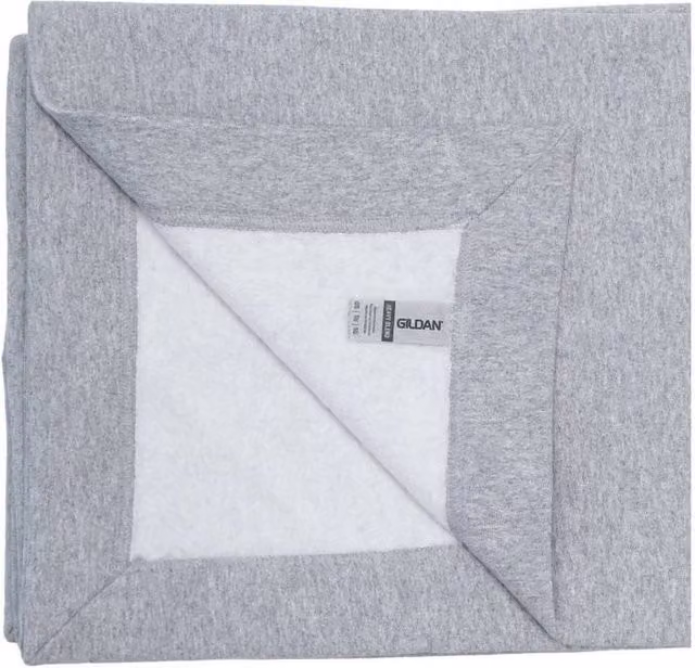 Gildan Heavy Blend Grey Fleece Stadium Blanket for Adults