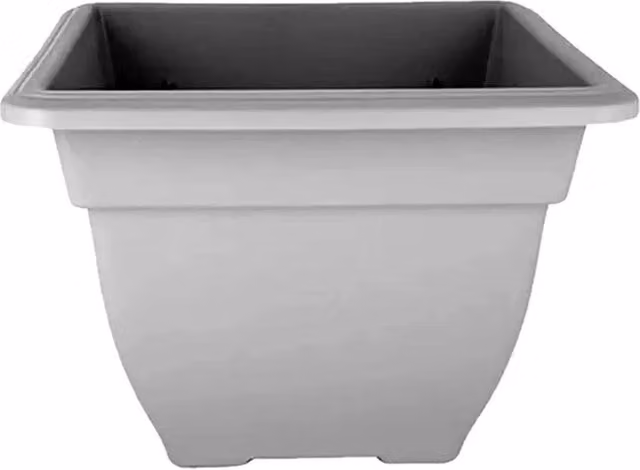 SPETLEK Grey Large Square Bell Planter Plastic Pot W/D/H: 38 x 100 x 15 cm
