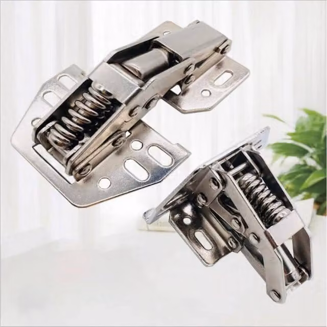 FLAVORA 2-Piece Overhead Swing Up Locker Cupboard Door Stay Hinges in Silver, W: 1000 cm, D: 52 cm