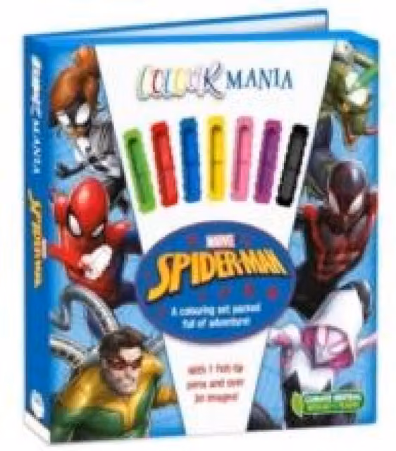 Marvel Spider-Man Colourmania Multicolour Childrens Colouring Book and Paper Set – 3