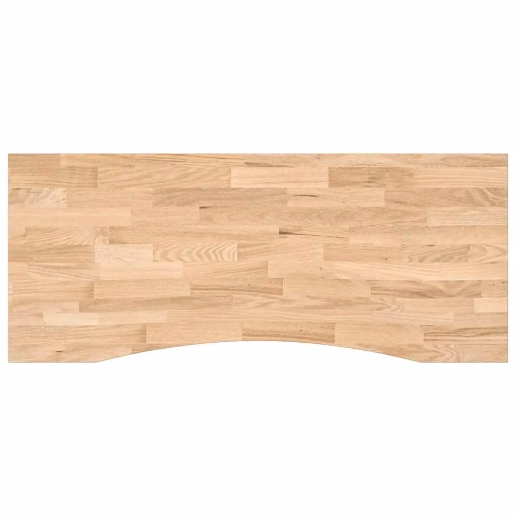 Berkfield Home Rectangular Untreated Solid Oak Desk Top, Brown, W: 120 cm, D: 60 cm, H: 2.5 cm