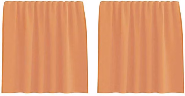 Berkfield Home Terracotta Voile Fabric Curtains with Rod Pockets, 2 Pack