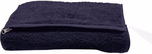 Towel City Luxury Pocket Gym Towel in Navy Blue Cotton Terry