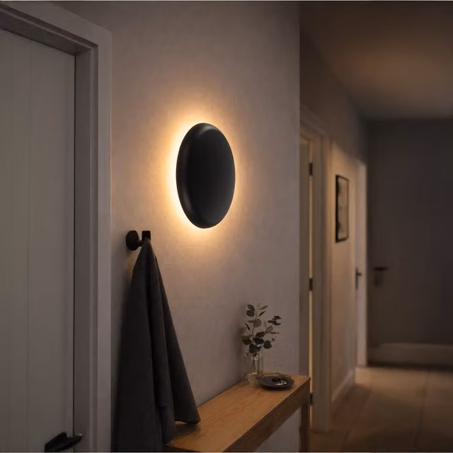 Eglo Porciano Portable Magnetic LED Wall Light, Black, Rechargeable and Dimmable with Remote Control