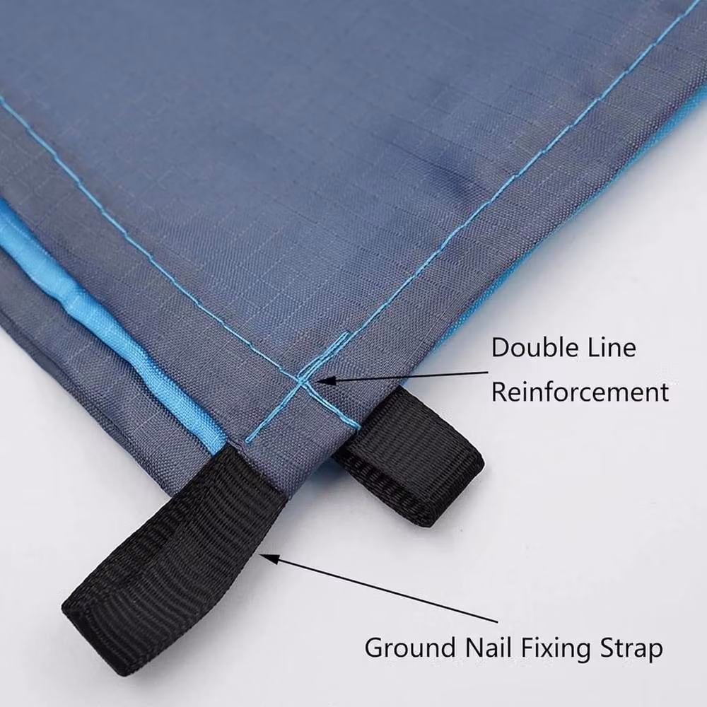EONLION Portable Picnic Blanket in Blue and Grey, W/D: 200 x 140 cm – 2