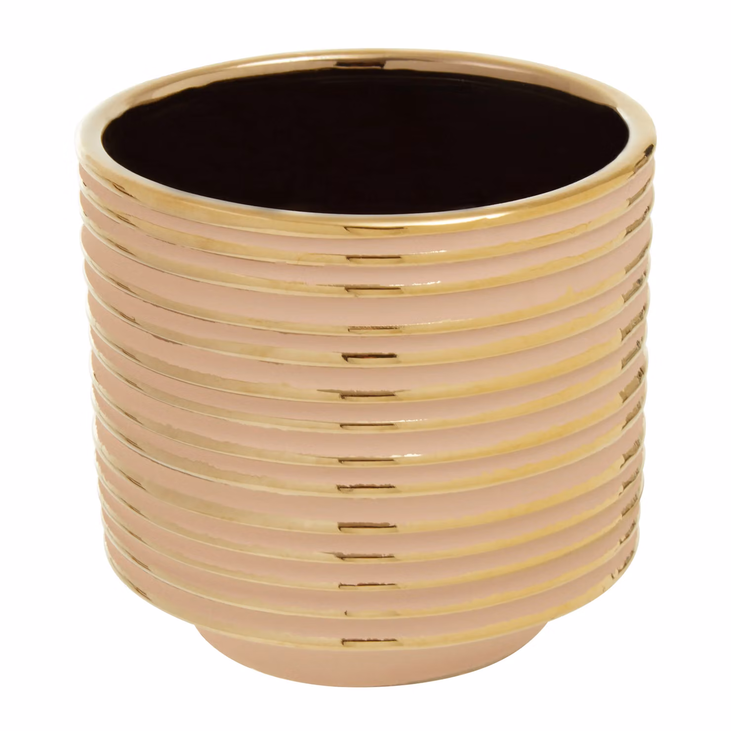 Orsina Haldis Round Ceramic Tabletop Planter in Pink and Gold – 2