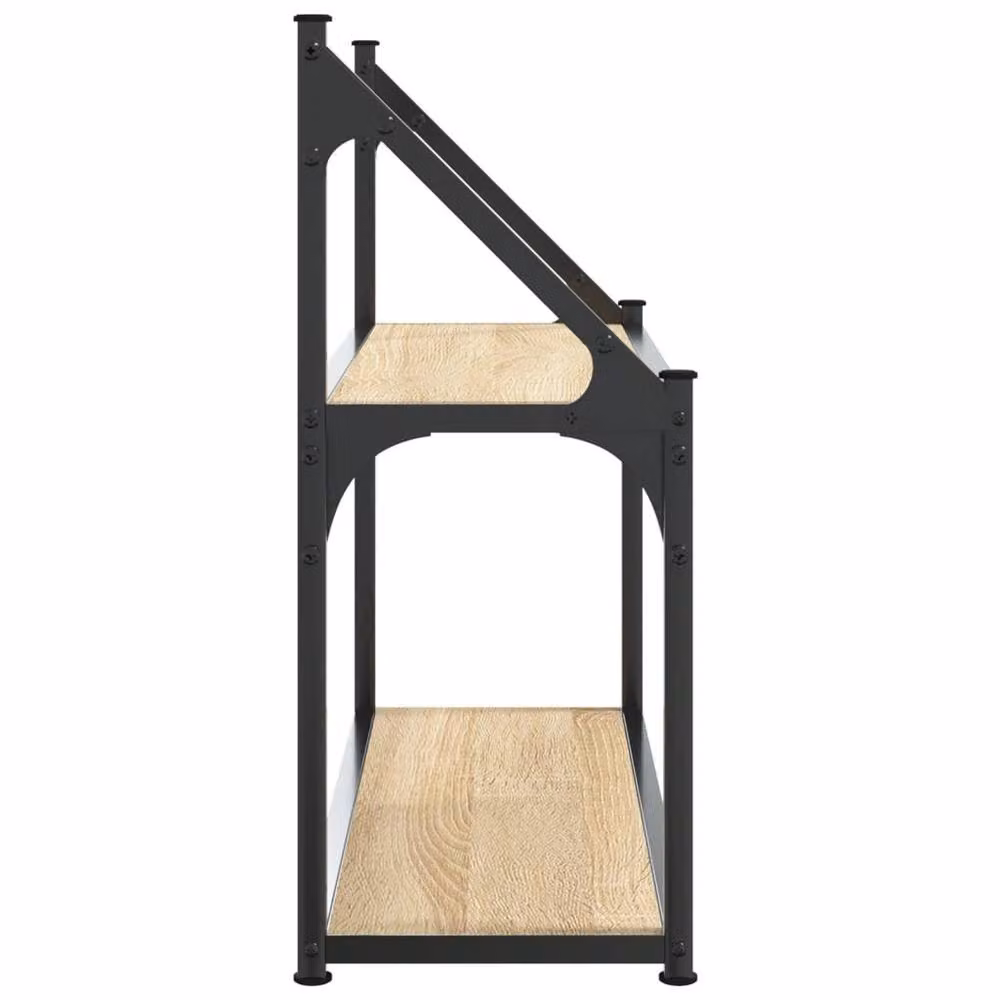 Berkfield Home 2-Tier Wall Mounted Shelf in Sonoma Oak, W/D/H: 60 x 21 x 51 cm – 4
