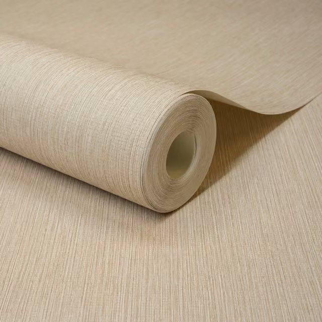 Grandeco Boutique Rays Grasscloth Effect Vinyl Wallpaper in Beige