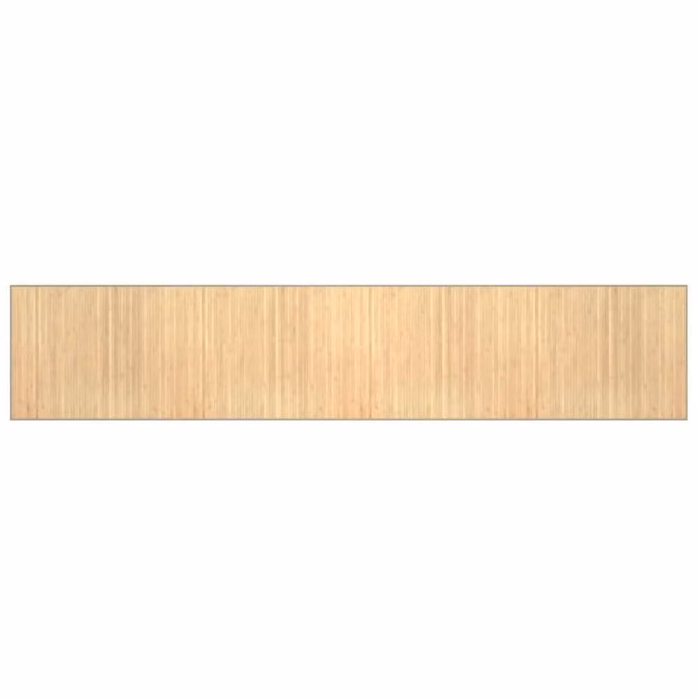 Berkfield Home Rectangular Bamboo Rug in Beige, W/D: 80 x 400 cm – 1