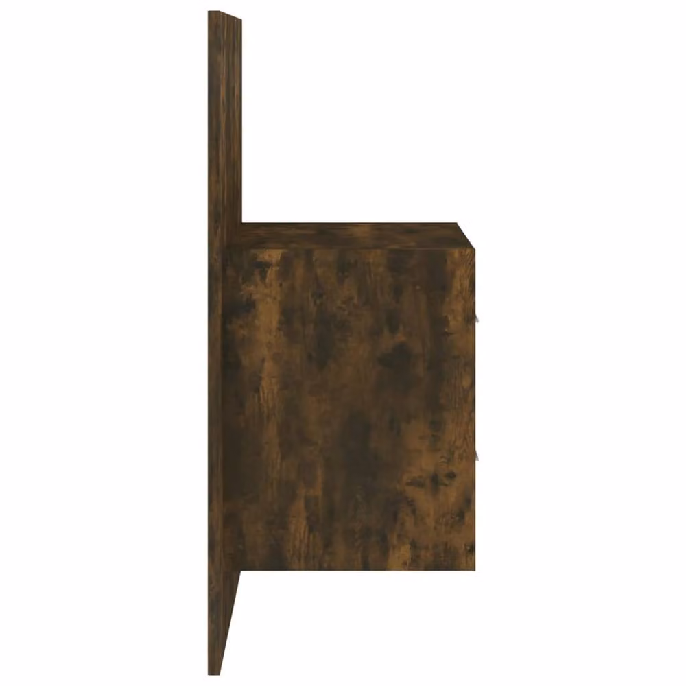 Berkfield Home Wall-mounted Bedside Cabinet in Smoked Oak Brown – 5