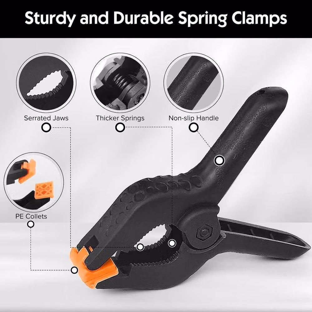 SPETLEK 26X Heavy Duty Spring Clamps 25pcs 2 inch Black – 2