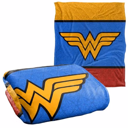 DC Comics Wonder Woman Super Soft Microfibre Throw Blanket, Multicolour, W: 152 cm, D: 127 cm – 2