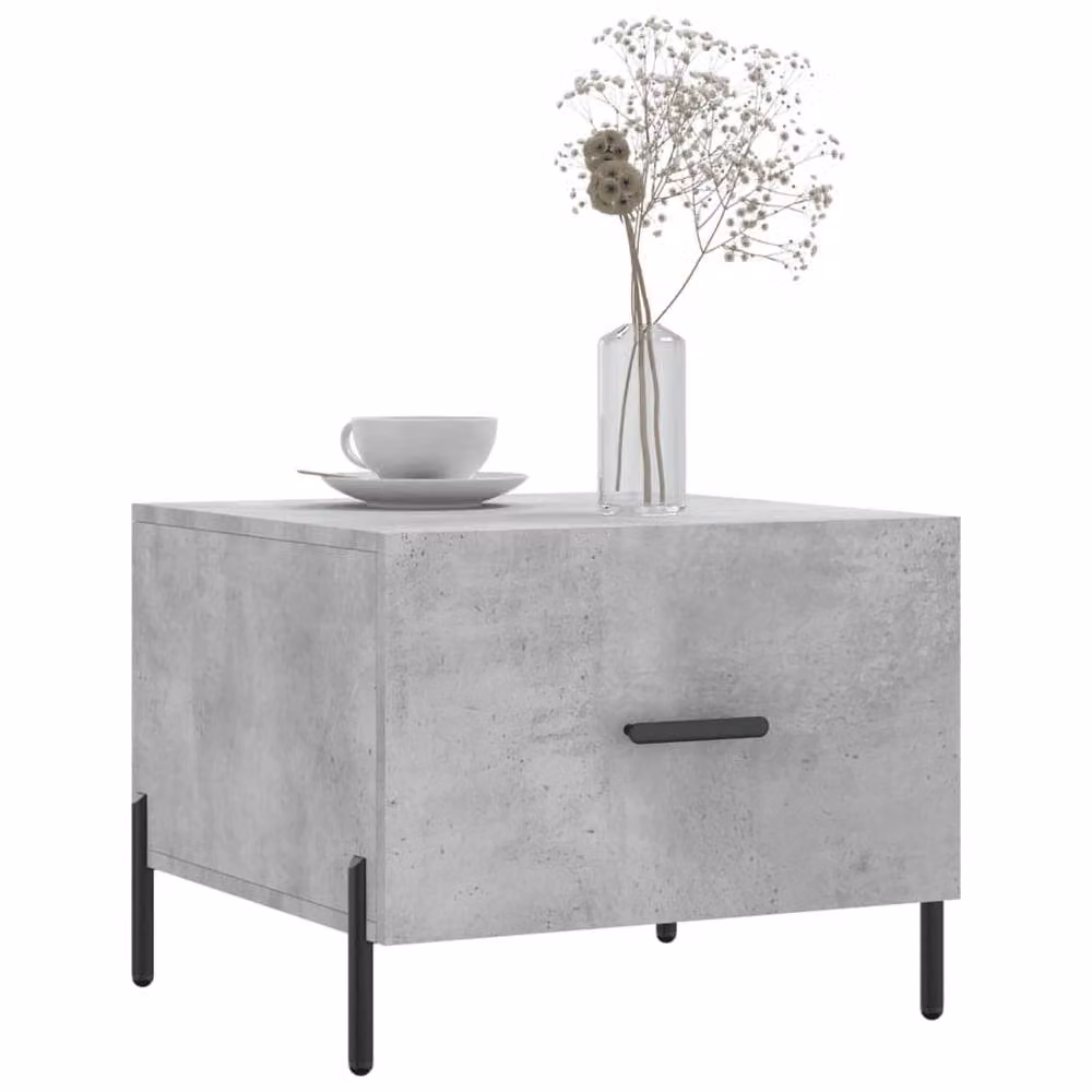 Berkfield Home Concrete Grey Square Coffee Table W/D/H: 50 x 50 x 40 cm – 3