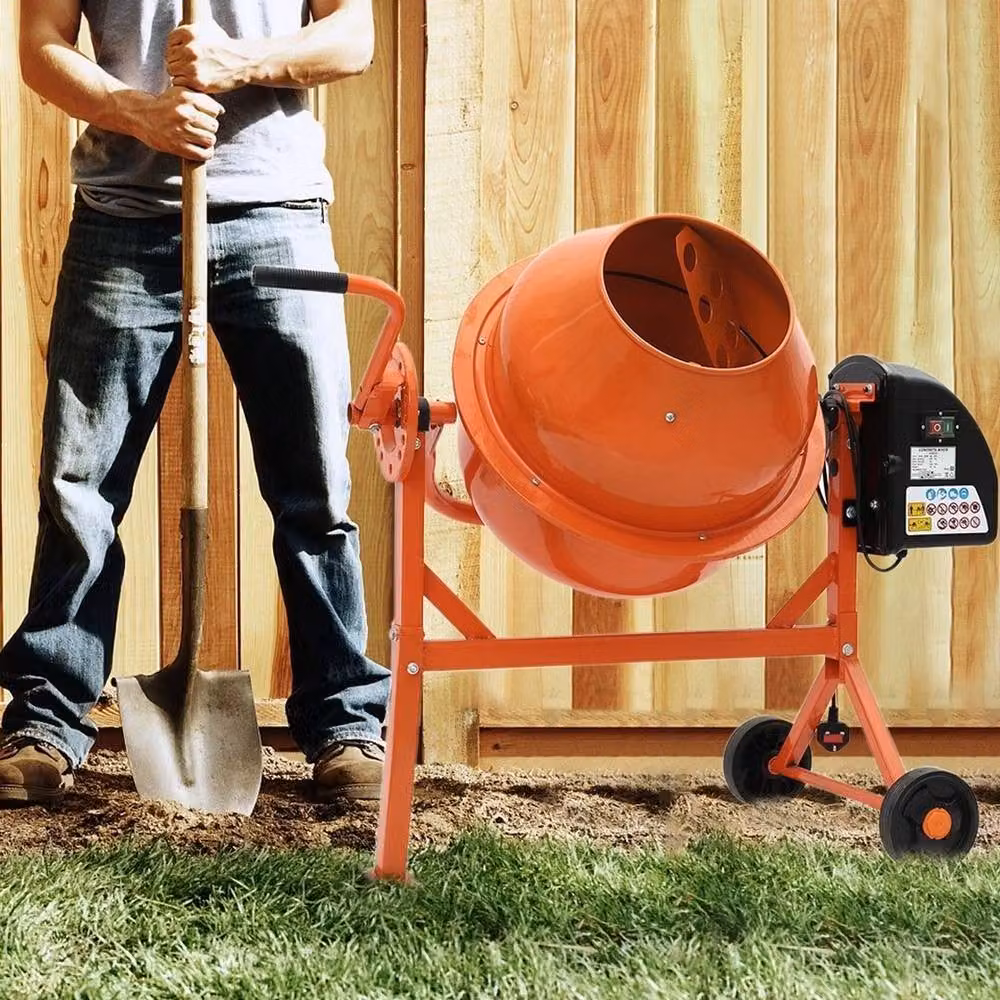 SPETLEK 120L Electric Concrete Mixing Machine in Orange – 3