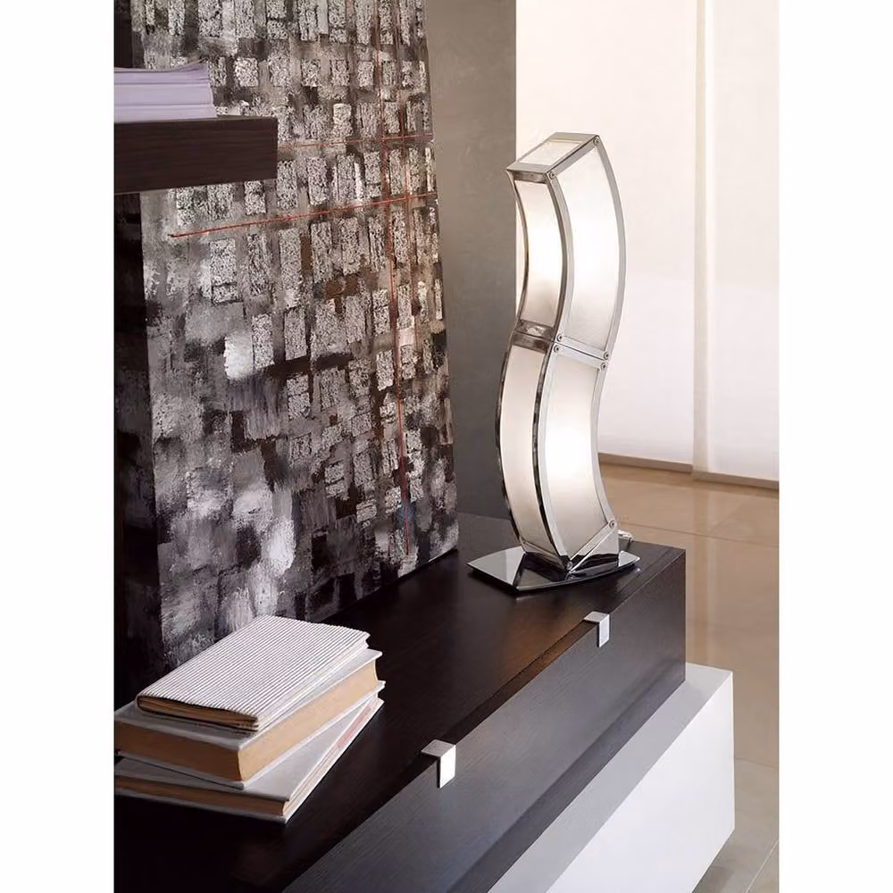 Netlighting Duna GU10 Table Lamp in Polished Chrome and Grey – 2