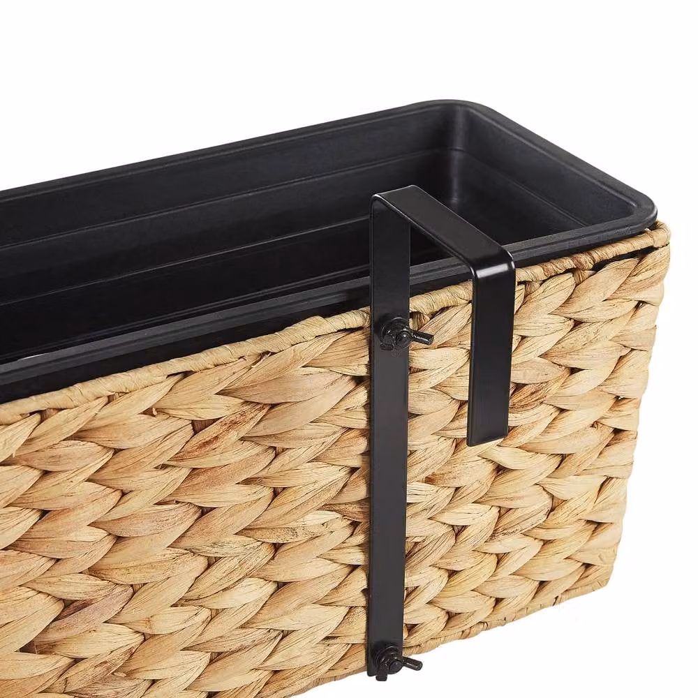 Wyld and Coco Beige Water Hyacinth Weave Rectangular Planter W: 80 cm, D: 20 cm – 3