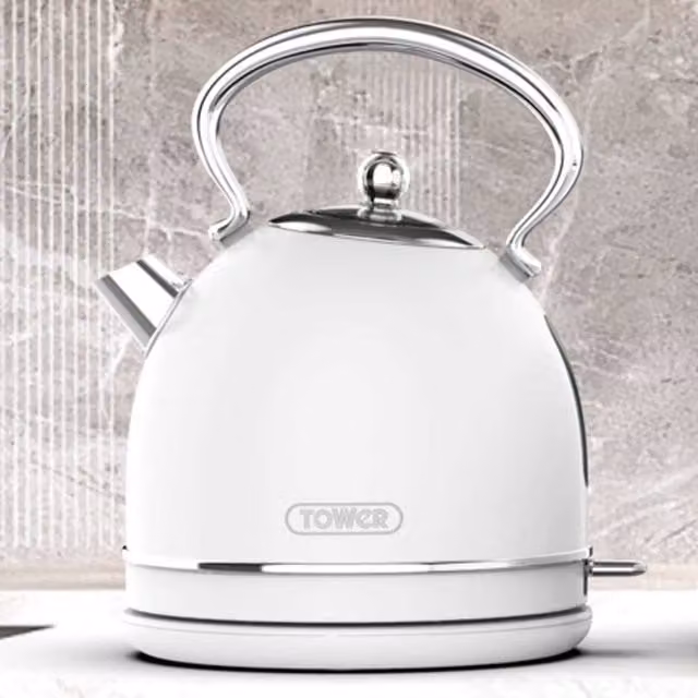 Tower Heritage 3kW 1.7 l Dome Kettle - White