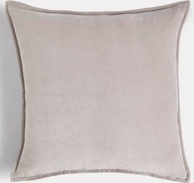 M&S Grey Pure Cotton Velvet Square Cushion