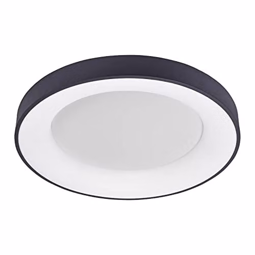 Netlighting Giulia Modern Integrated LED Semi Flush Ceiling Light, Black, 4000K – 1