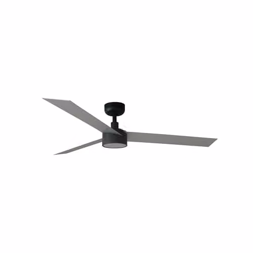 Netlighting Cruiser Ceiling Fan with Aluminium Blades in Black, 132 cm