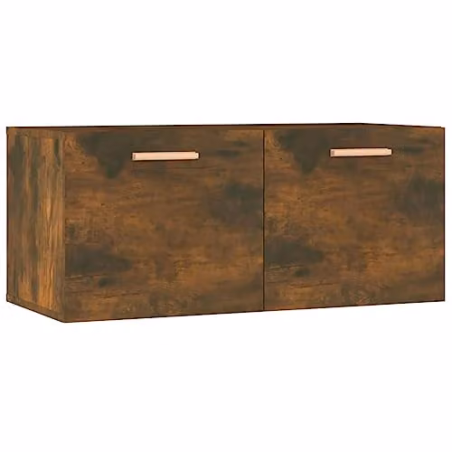 vidaXL Wall Cabinet in Smoked Oak, W/D/H: 80 x 35 x 36.5 cm – 1
