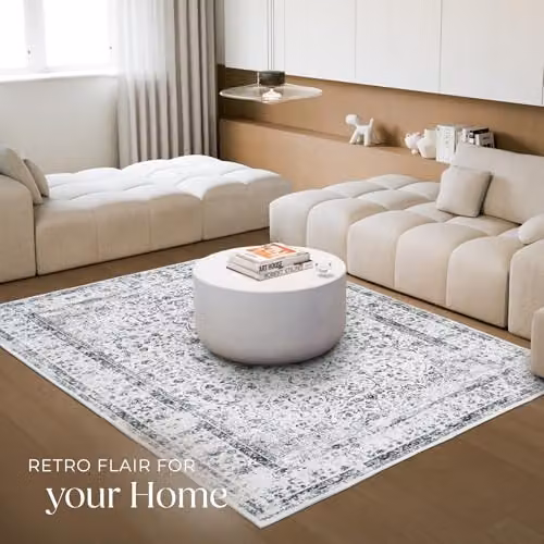 tectake Vintage Oriental Pattern Washable Rug with Non-Slip Base, W: 200 cm, D: 274 cm – 3