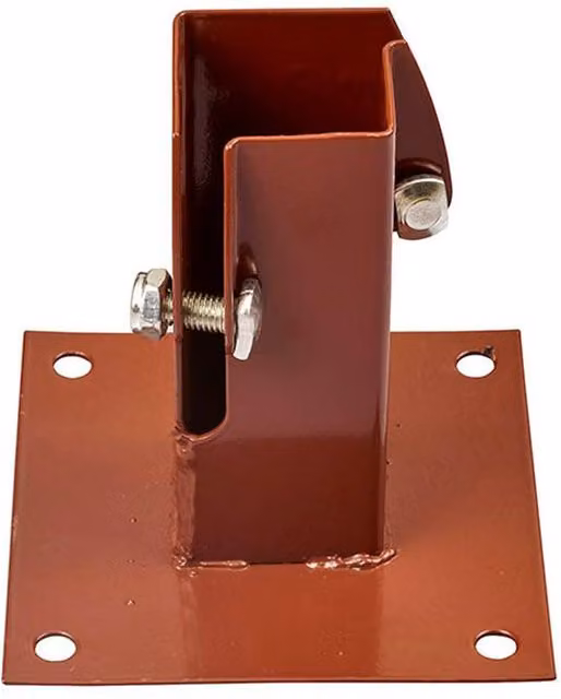 Easypost Brown Bolt-Down Post Support, Box of 6, 50 x 50 mm