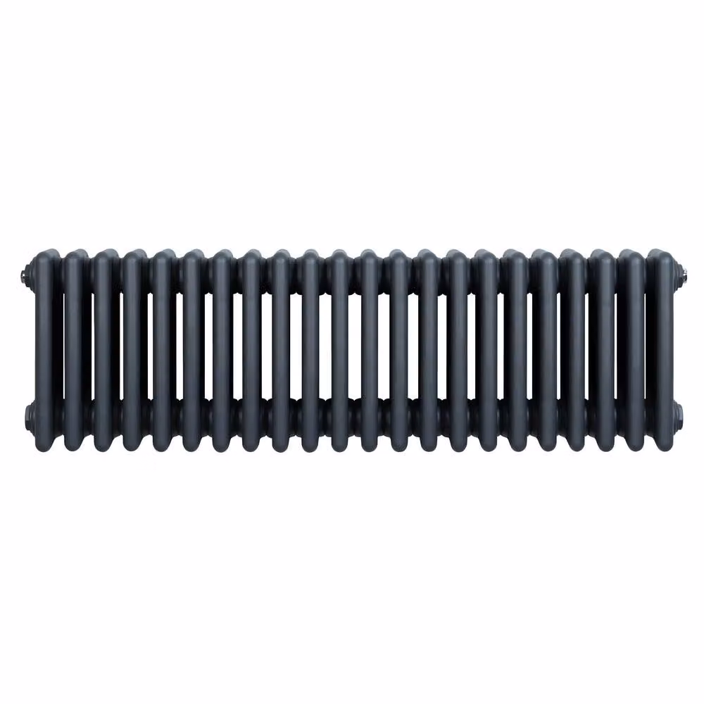 Monstershop Traditional 4 Column Steel Radiator, Anthracite Grey, H: 101.0 cm, W: 30.0 cm, D: 30.0 cm – 2