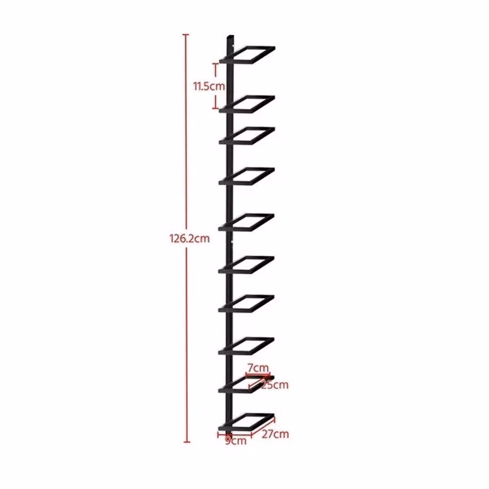 FLAVORA Wall Mounted Metal Wine Storage Rack in Matt Black, W: 100 cm, D: 15 cm, H: 10 cm – 2