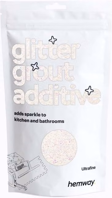 Hemway Glitter Grout Additive Mother of Pearl Iridescent, Ultrafine, Multicolour and White, 100g