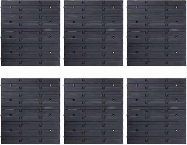Berkfield Home 96 Piece Stackable Storage Bin Kit with Wall Panels, Red and Black – 1
