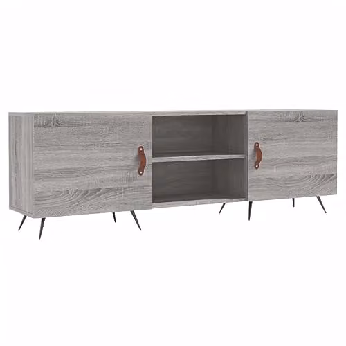 vidaXL TV Cabinet in Grey Sonoma, W/D/H: 150 x 30 x 50 cm