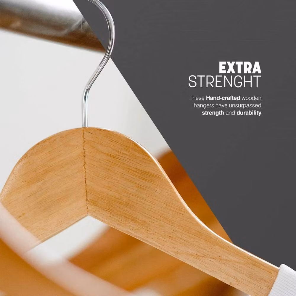 SPETLEK 40 Wooden Coat Hangers in Brown – 2